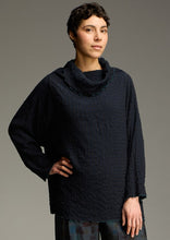 Load image into Gallery viewer, Cut Loose Black White Crinkle Plaid One Size Cowl Top