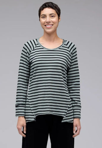 Cut Loose Black Stripe Fleece Gore Top