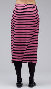 Cut Loose Black Stripe Fleece Twisted Tube Skirt