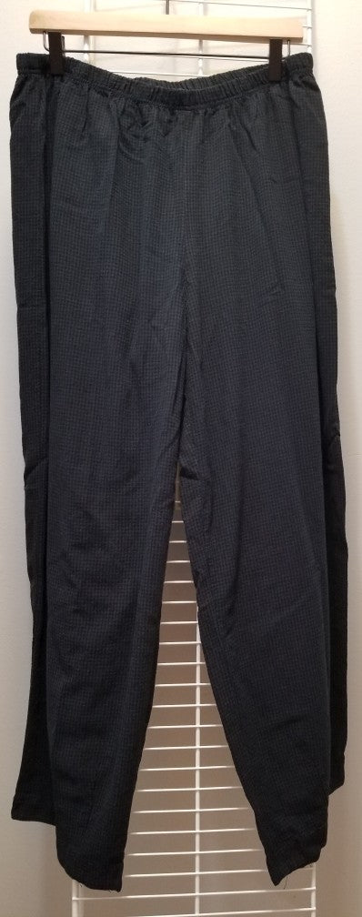 Cut Loose Mini Check Cropped Pant with Darts (XL, Night)- On Sale!