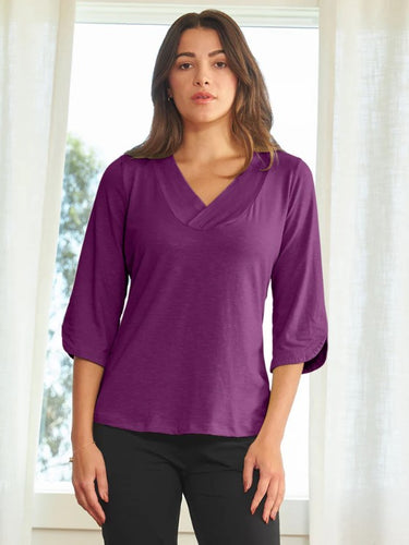 Blue Canoe Scallop Top (XL, Mulberry) -On Sale!