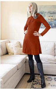 Blue Canoe Hoodie Dress-(M, Spice)-On Sale!