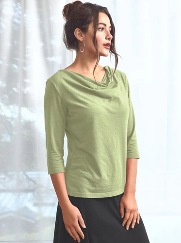 Blue Canoe Graceful Neck Top (L, Pear)- On Sale!