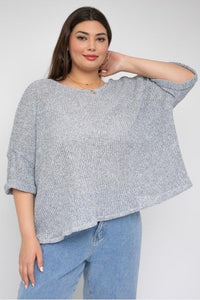 Ruche Back Drawstring Knitted Top