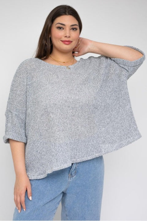 Ruche Back Drawstring Knitted Top