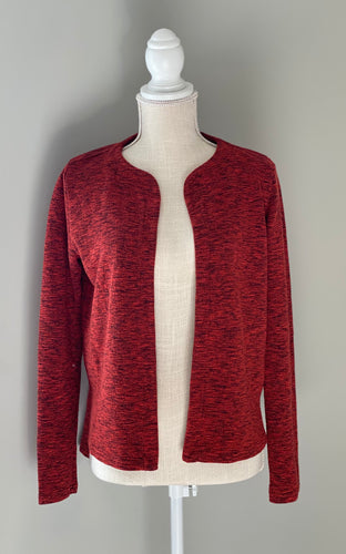 Cut Loose Crimped Fabric Collarless Jacket  (XS, Chili) - On Sale!
