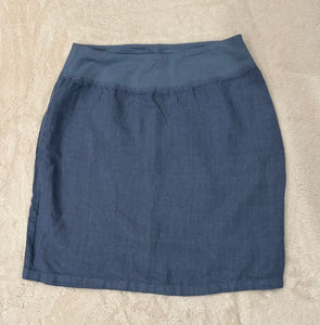 Cut Loose Solid Linen Walking Skirt (XS, Tidal) - On Sale!